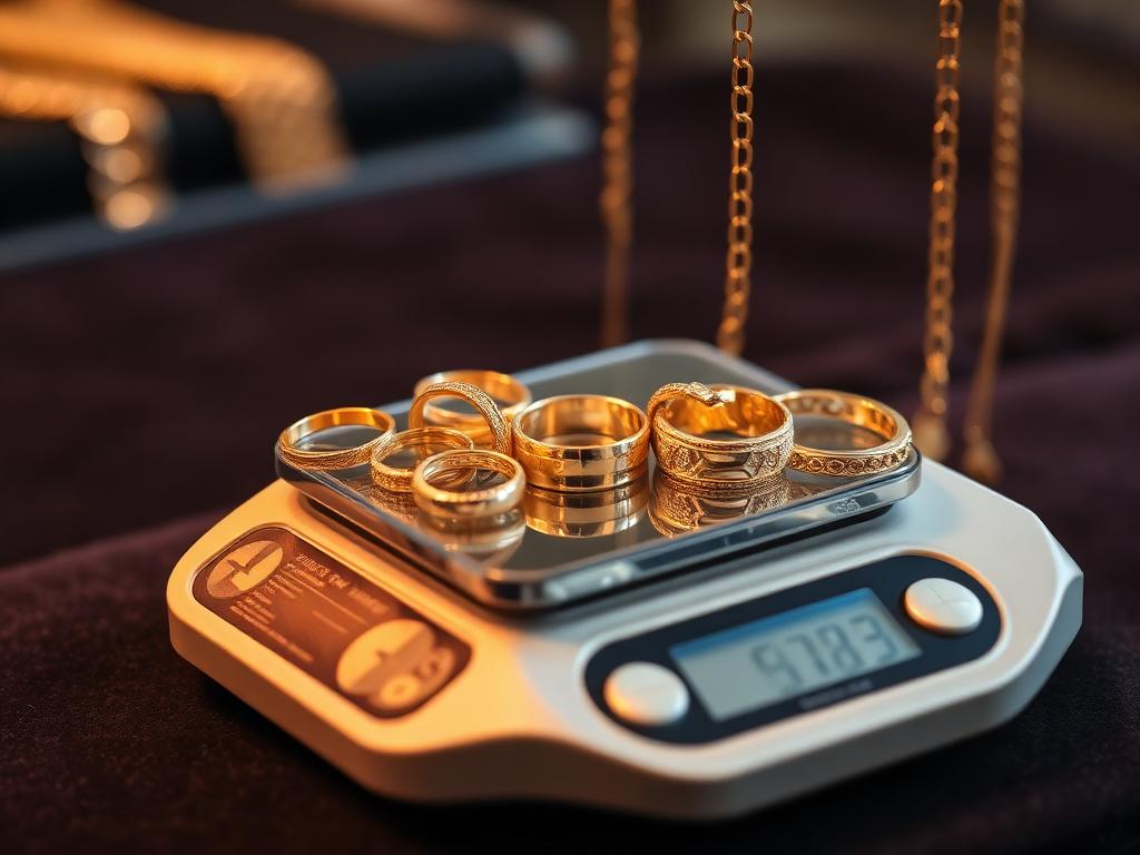 Goud verkopen Volendam — gouden armband en ring op precisieweegschaal bij taxatie in regio Waterland